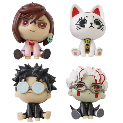 DAN DA DAN 4-Piece Anime Figure Set – Momo, Okarun & Turbo Granny PVC Collectibles