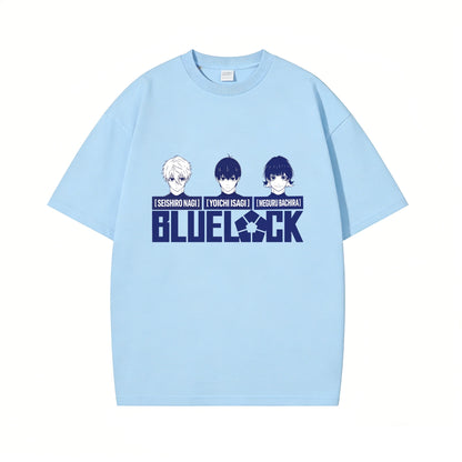 Blue Lock Isagi & Bachira Graphic T-Shirt – Unisex Anime Cotton Streetwear Tee