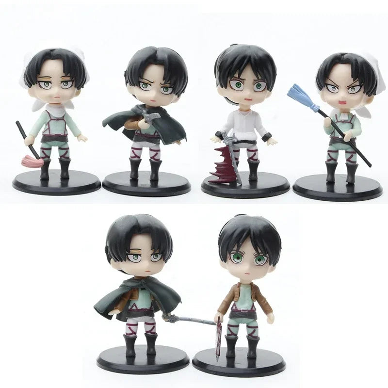 Anime Attack on Titan Mikasa Ackerman 203 Eren Jaeger 207 Rivaille 213 Dolls PVC Action Figure Collective Toy