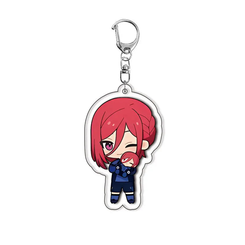 Blue Lock Anime Acrylic Keychain – Isagi, Bachira & Kunigami 6cm Character Pendant