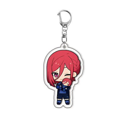 Blue Lock Anime Acrylic Keychain – Isagi, Bachira & Kunigami 6cm Character Pendant