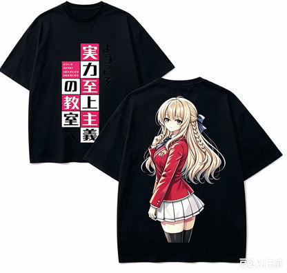 Classroom of the Elite Oversized T-Shirt – Unisex Harajuku Anime Streetwear Tee