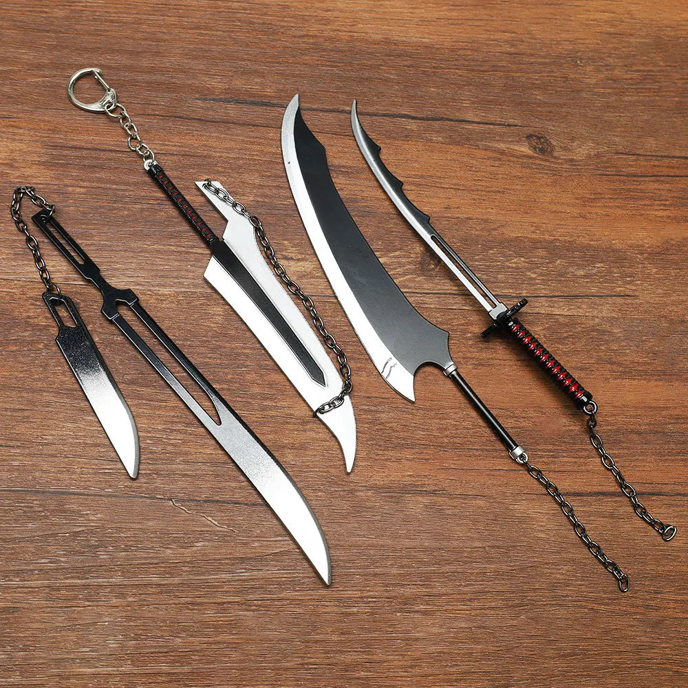 BLEACH: Thousand-Year Blood War Ichigo Zangetsu Keychain – Anime Sword Pendant Keyring