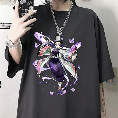 Demon Slayer Shinobu Kocho Anime T-Shirt – Unisex Y2K Harajuku Graphic Tee 2026