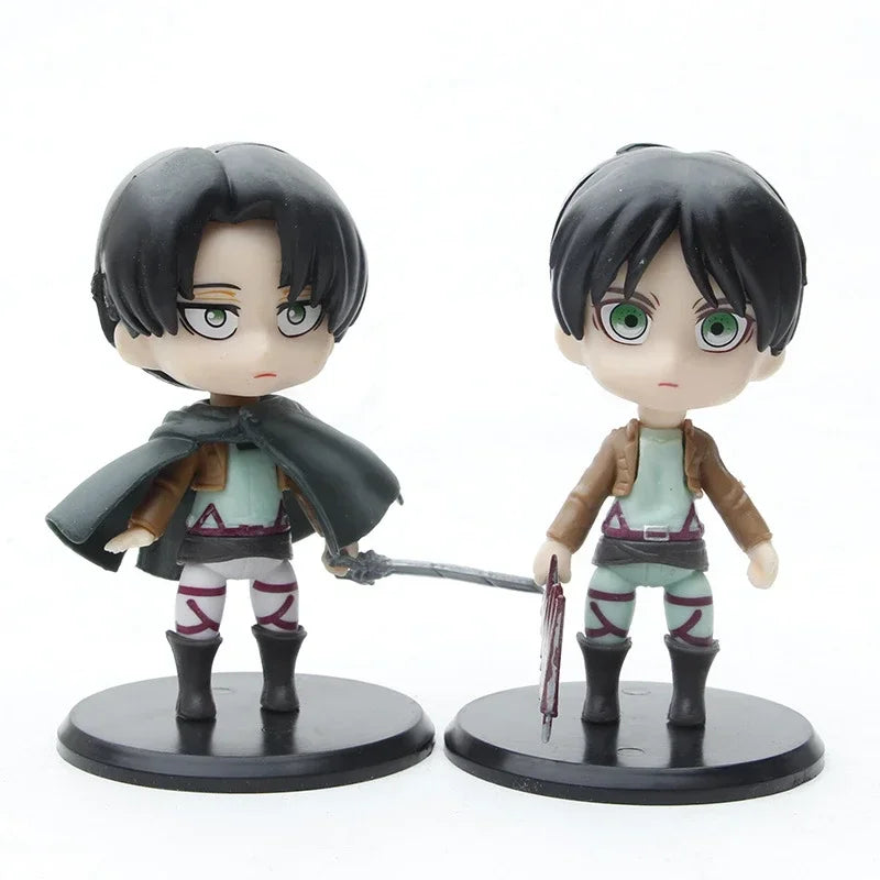 Anime Attack on Titan Mikasa Ackerman 203 Eren Jaeger 207 Rivaille 213 Dolls PVC Action Figure Collective Toy