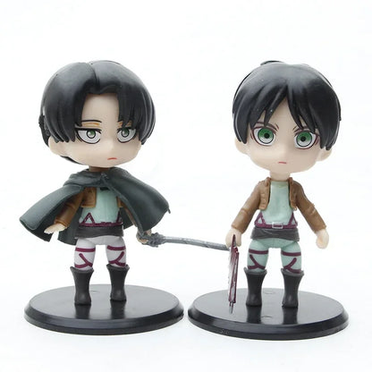Anime Attack on Titan Mikasa Ackerman 203 Eren Jaeger 207 Rivaille 213 Dolls PVC Action Figure Collective Toy
