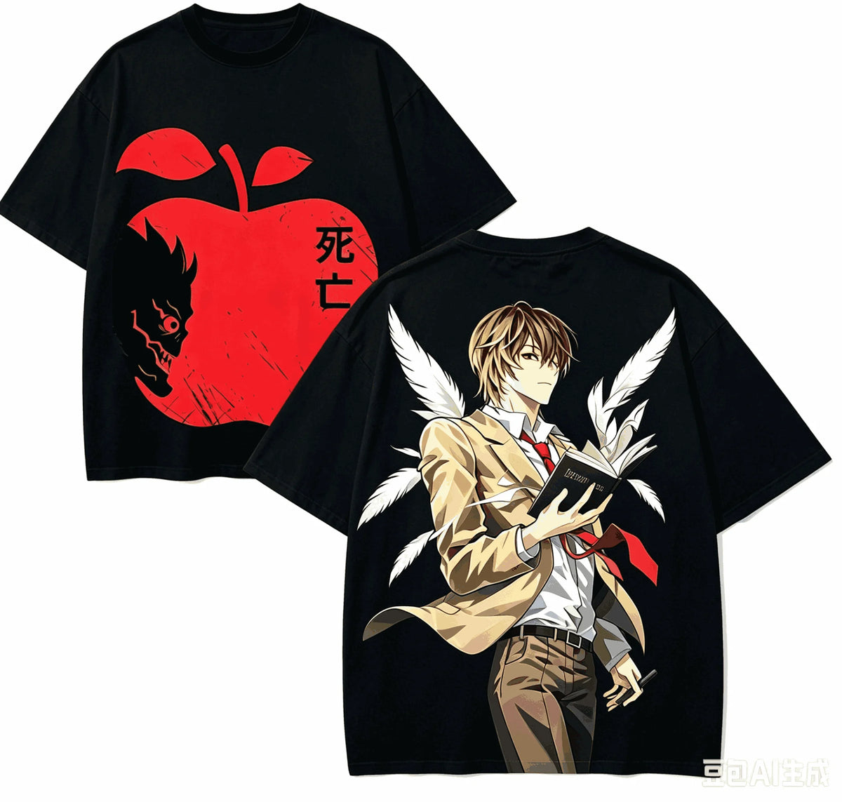 Death Note Oversized T-Shirt – Unisex Retro Harajuku Anime Streetwear Tee