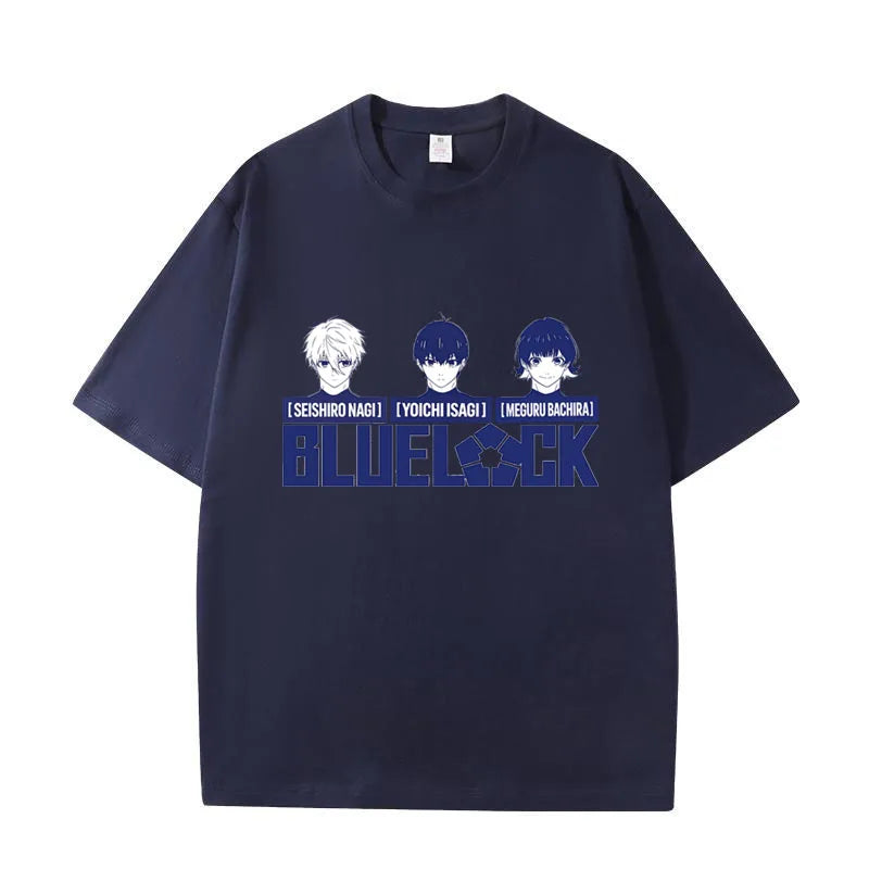 Blue Lock Isagi & Bachira Graphic T-Shirt – Unisex Anime Cotton Streetwear Tee