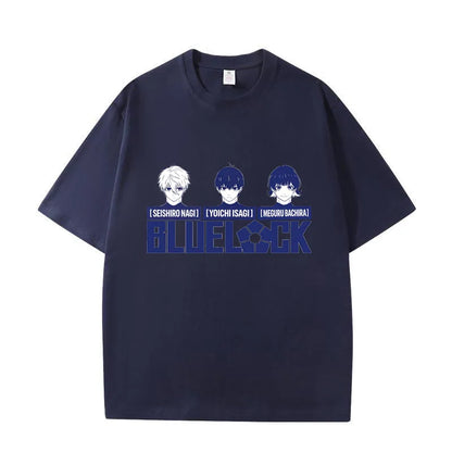 Blue Lock Isagi & Bachira Graphic T-Shirt – Unisex Anime Cotton Streetwear Tee