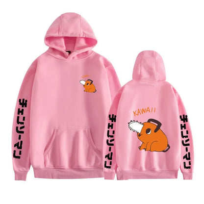 Chainsaw Man Pochita Hoodie – Unisex Harajuku Anime Streetwear Pullover