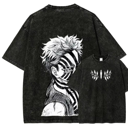 Demon Slayer Anime Washed T-Shirt – Unisex Graphic Streetwear Casual Tee 2026
