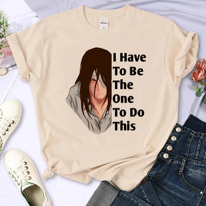 Attack on Titan Eren & Mikasa Graphic T-Shirt – Oversized Unisex Cotton Anime Streetwear Tee Collection
