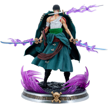 Hot 20cm Anime Figure GK Roronoa Zoro Three-blade Sa-maximum Manga Anime Statue Action Figure Collection Model Kid Toy