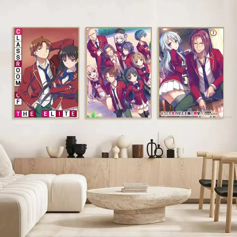 Classroom of the Elite Anime Wall Art – Self-Adhesive Poster Room Decoration