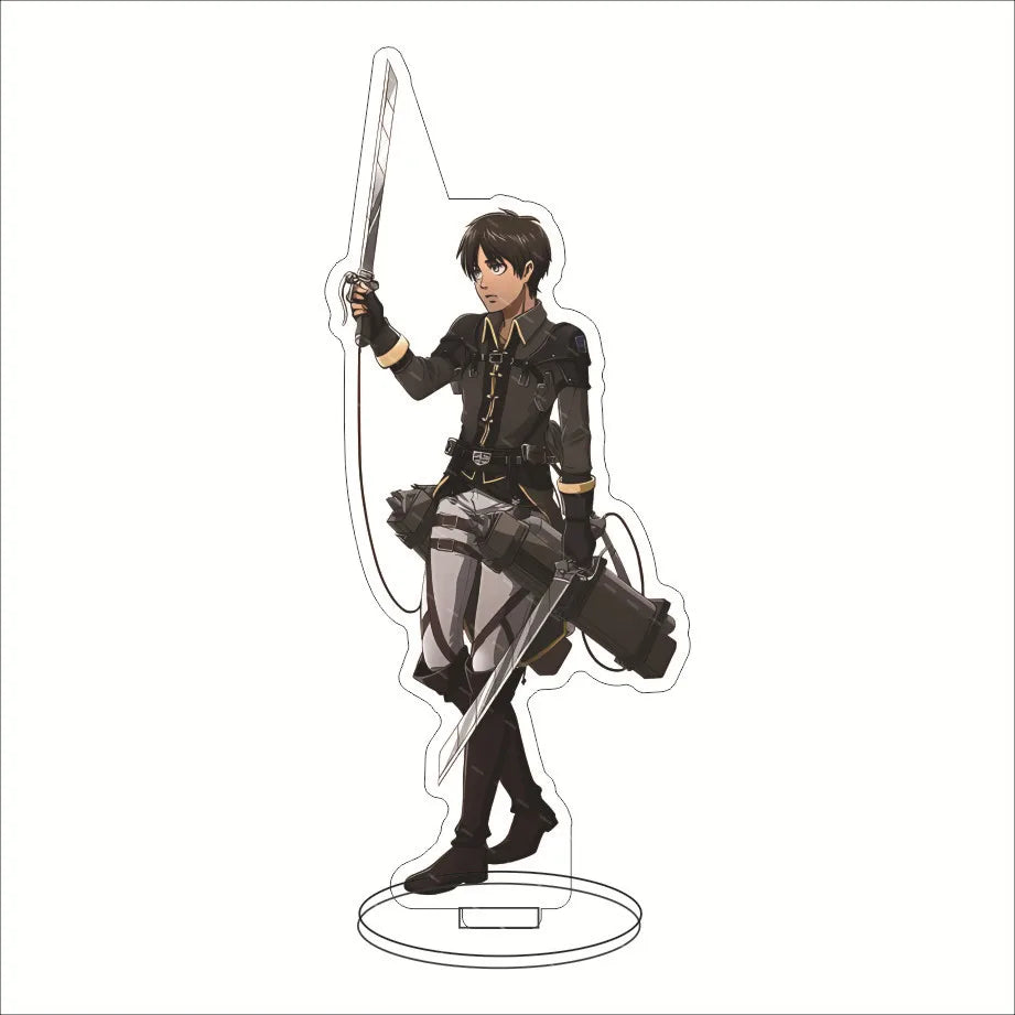 Attack on Titan Acrylic Stand Figure – 16CM Anime Display Stand | Eren, Mikasa, Armin & Conni