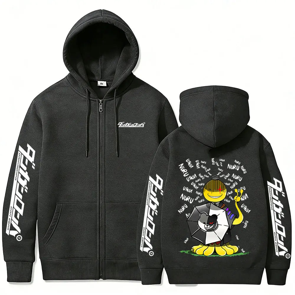 Assassination Classroom Korosensei Zip-Up Hoodie – Oversized Unisex Anime Jacket