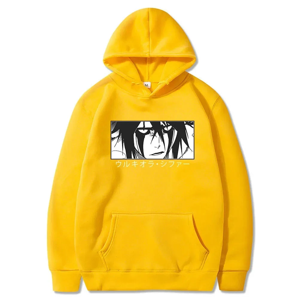 BLEACH Ulquiorra Cifer Gothic Hoodie – Manga Harajuku Anime Streetwear Sweatshirt