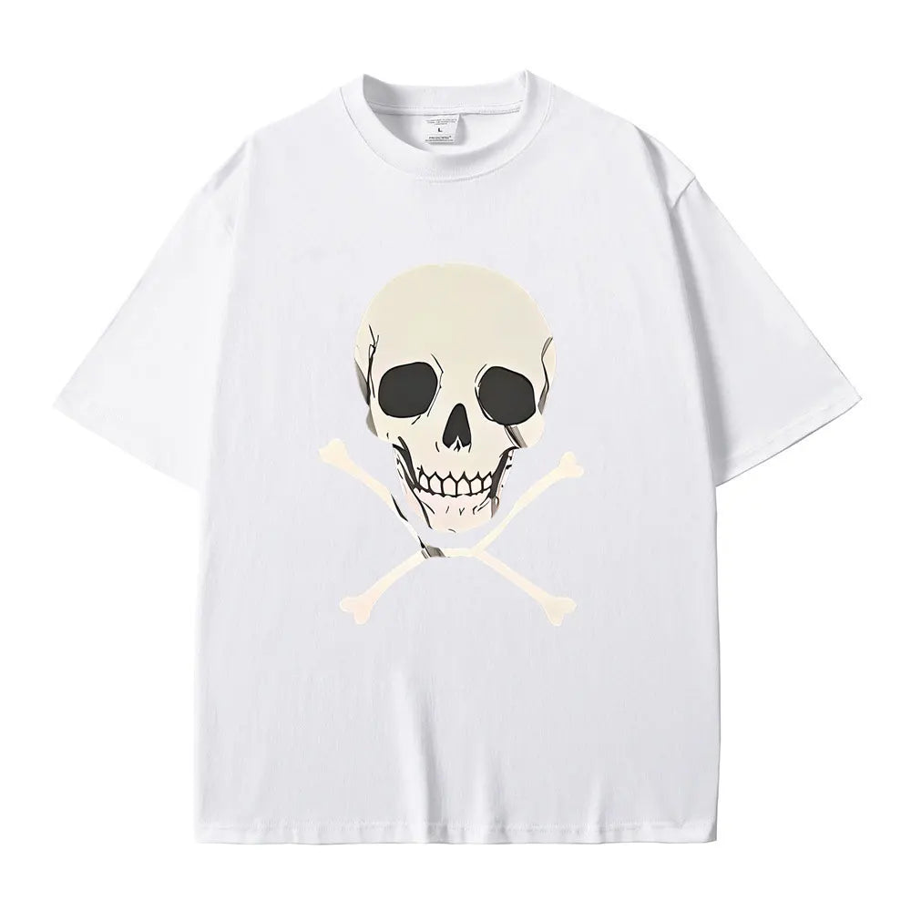 Chainsaw Man Reze Skeleton T-Shirt – Oversized Vintage Anime Streetwear Tee