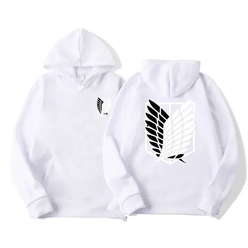 Attack on Titan Anime Hoodie – Unisex Cotton Blend Pullover Sweatshirt | Eren & Scout Regiment Streetwear