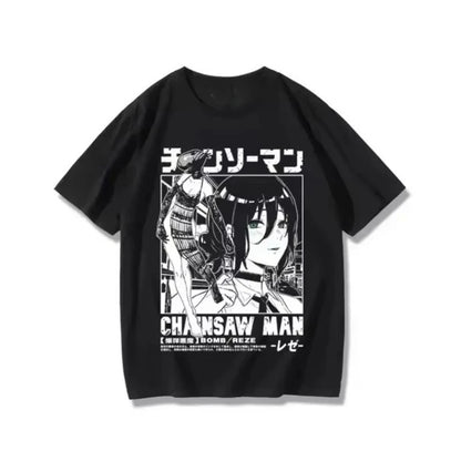 Chainsaw Man Manga Graphic T-Shirt – Unisex Cotton Anime Streetwear Tee