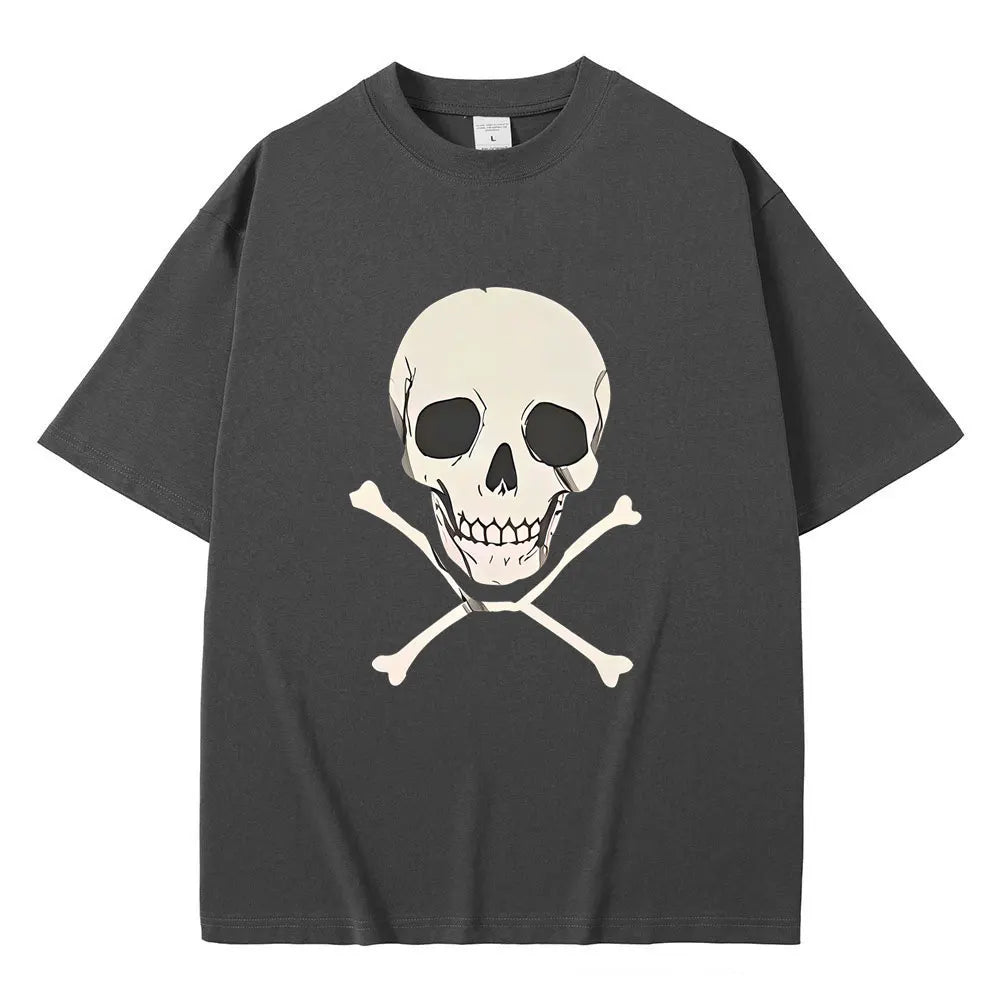 Chainsaw Man Reze Skeleton T-Shirt – Oversized Vintage Anime Streetwear Tee