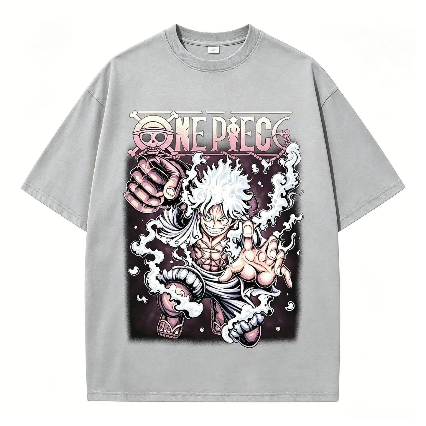 One Piece Gear 5 Luffy Sun God Nika Oversized Graphic Tee Unisex Cotton Anime Streetwear Summer Casual Top