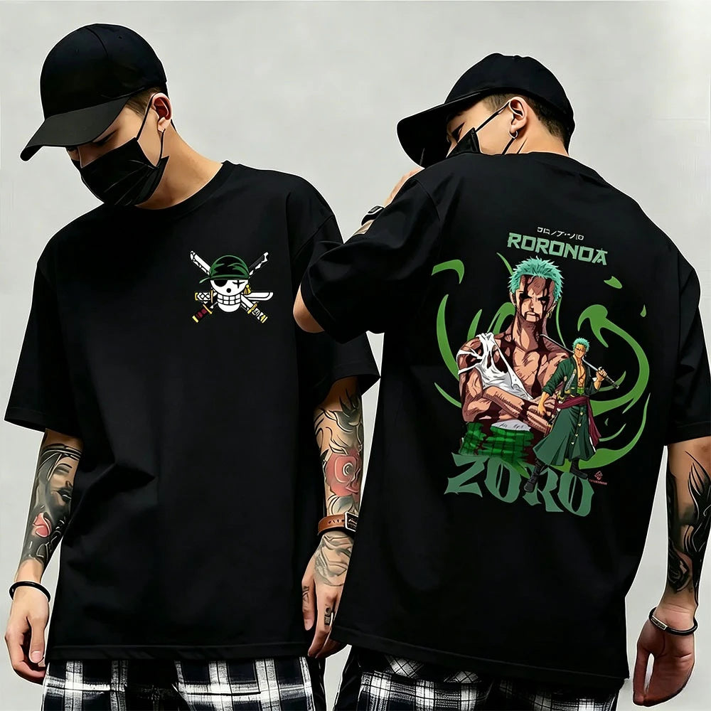 Summer New Arrival: One Piece Pattern T-shirt, unisex, anime print, casual short-sleeved, fashionable streetwear top, Y2K style.