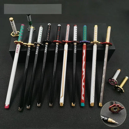 Demon Slayer Sword Gel Pen – 17 Anime Character Styles, 0.5mm Black Ink Cosplay Stationery