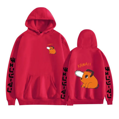 Chainsaw Man Pochita Hoodie – Unisex Harajuku Anime Streetwear Pullover
