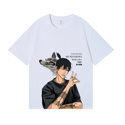 Chainsaw Man Aki Hayakawa T-Shirt – Japanese Anime Streetwear Unisex Tee