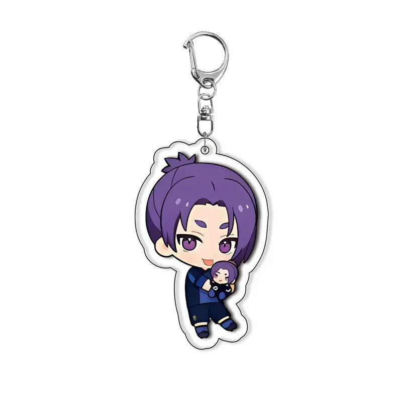 Blue Lock Anime Acrylic Keychain – Isagi, Bachira & Kunigami 6cm Character Pendant
