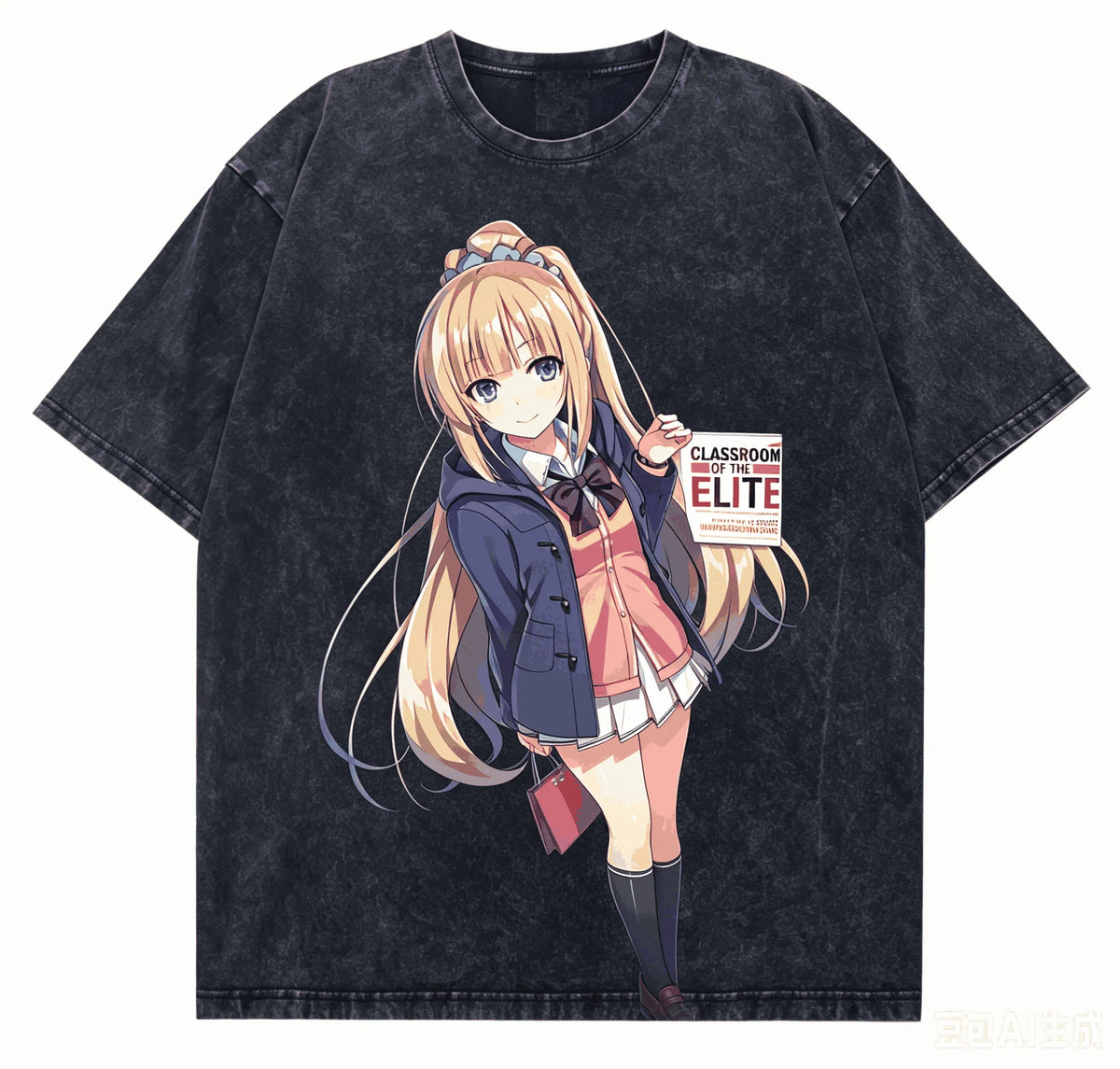 Classroom of the Elite Vintage Washed T-Shirt – Retro Anime Streetwear Tee