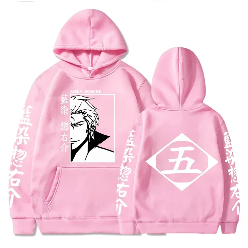 BLEACH Sōsuke Aizen Anime Hoodie – Unisex Long Sleeve Cosplay-Inspired Pullover