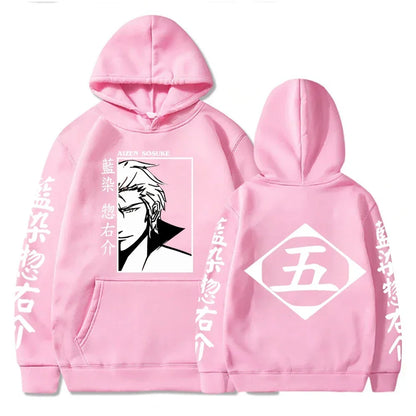 BLEACH Sōsuke Aizen Anime Hoodie – Unisex Long Sleeve Cosplay-Inspired Pullover
