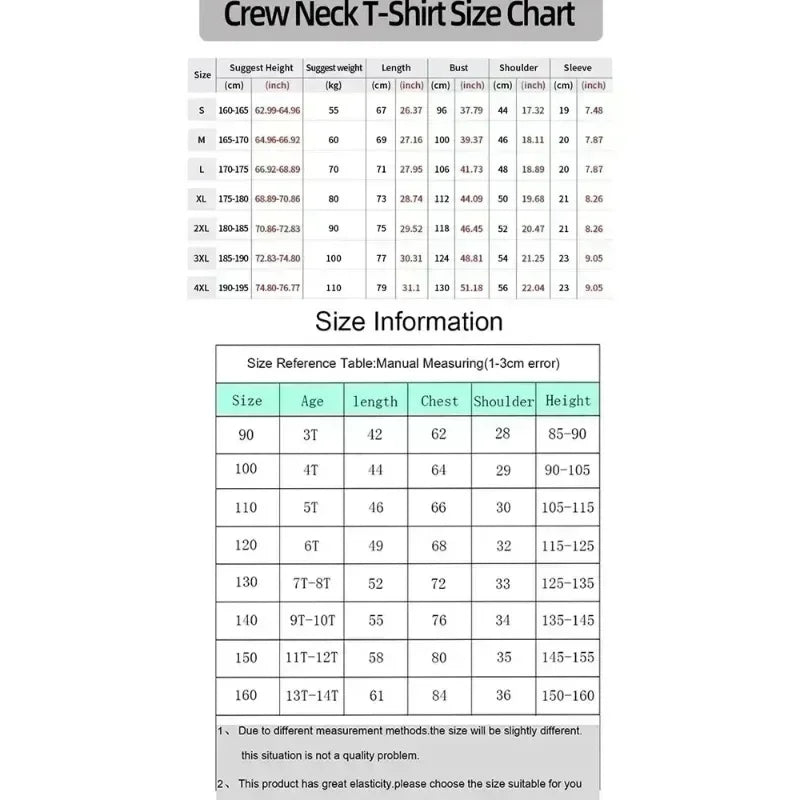 One Piece Summer Men's T-shirt Anime Edward Newgate Autumn Boys Children's Short-sleeved Punk Casual Trendy Parent-child Outfit