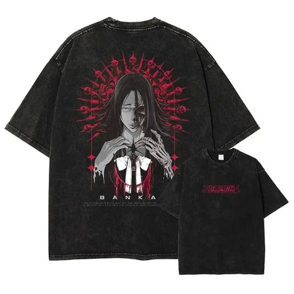 BLEACH Vintage Washed Oversized T-Shirt – Unisex Y2K Anime Streetwear Tee