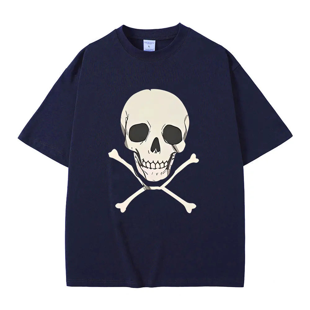 Chainsaw Man Reze Skeleton T-Shirt – Oversized Vintage Anime Streetwear Tee