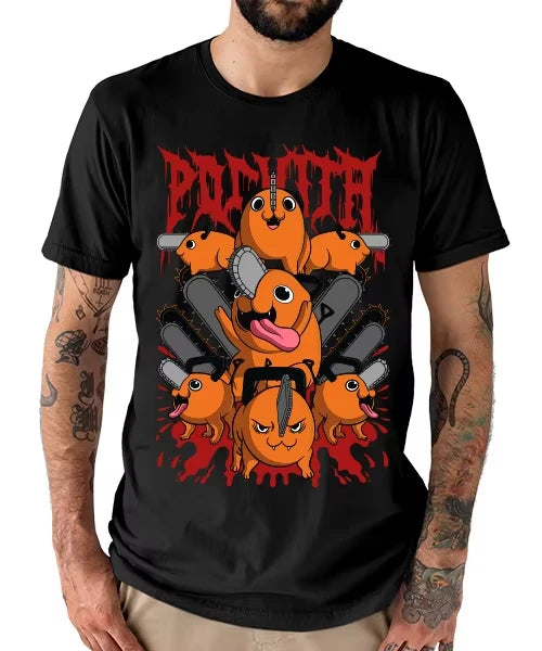 Chainsaw Man Pochita Graphic T-Shirt – Unisex Casual Anime Summer Tee
