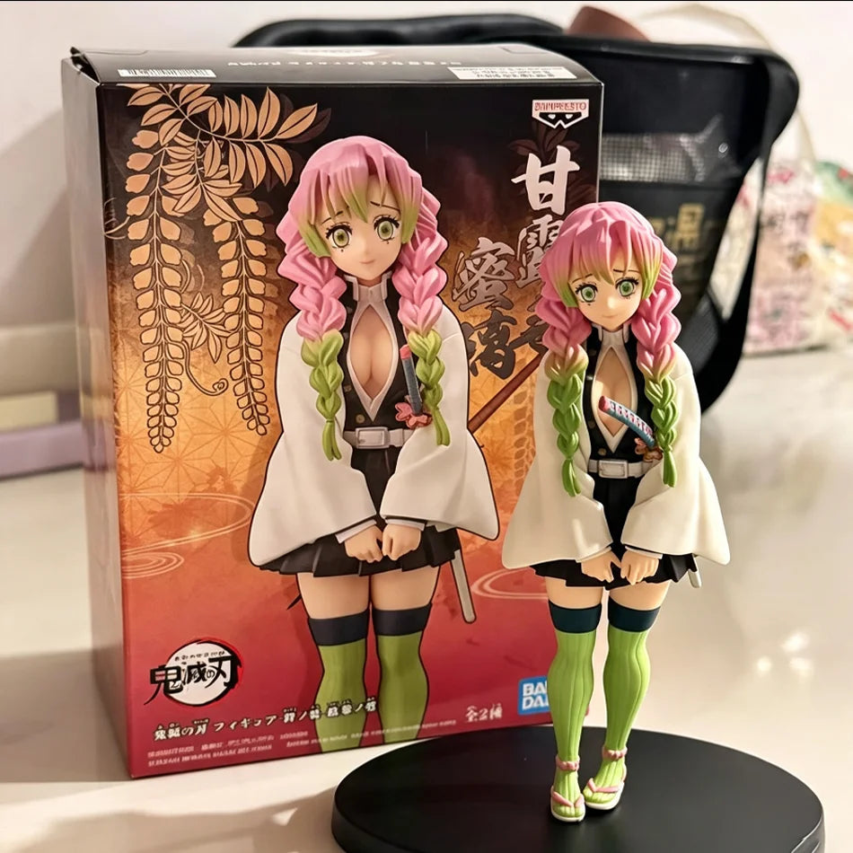 Demon Slayer Tanjiro Kamado & Mitsuri Kanroji Anime Figures – Kizuna Series Collectible Desk Display
