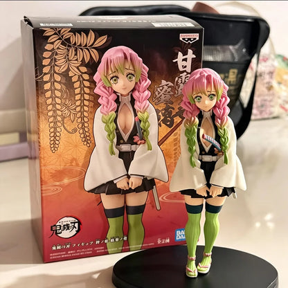 Demon Slayer Tanjiro Kamado & Mitsuri Kanroji Anime Figures – Kizuna Series Collectible Desk Display