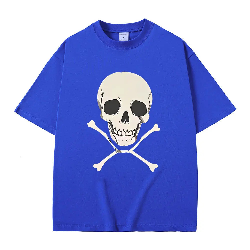 Chainsaw Man Reze Skeleton T-Shirt – Oversized Vintage Anime Streetwear Tee