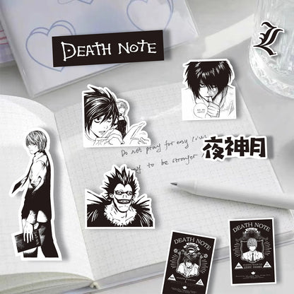 Death Note 65-Piece Anime Sticker Pack – Black & White Manga Decals