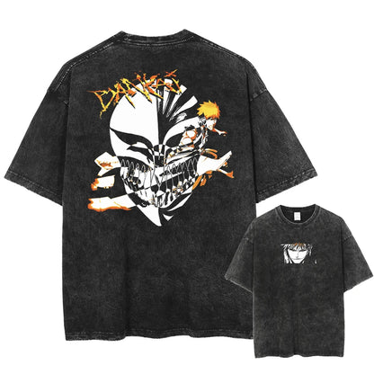 BLEACH Kenpachi Zaraki Oversized Graphic T-Shirt – Unisex Anime Streetwear Tee