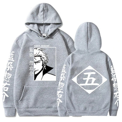 BLEACH Sōsuke Aizen Anime Hoodie – Unisex Long Sleeve Cosplay-Inspired Pullover