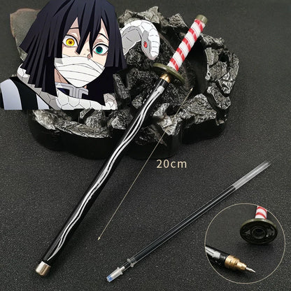 Demon Slayer Sword Gel Pen – 17 Anime Character Styles, 0.5mm Black Ink Cosplay Stationery