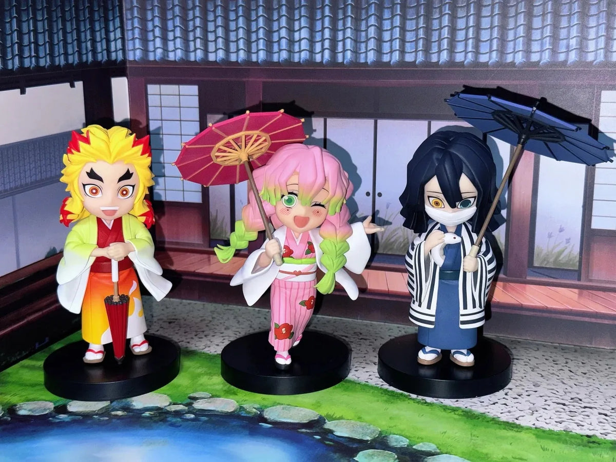 Demon Slayer Shinobu Kocho & Mitsuri Kanroji 15cm Anime Figures – Plum Rain Series Collectible Statues