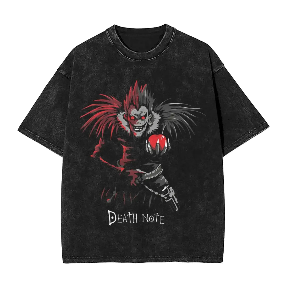 Death Note L Lawliet Vintage Washed T-Shirt – Oversized Manga Graphic Streetwear Tee