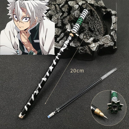 Demon Slayer Sword Gel Pen – 17 Anime Character Styles, 0.5mm Black Ink Cosplay Stationery