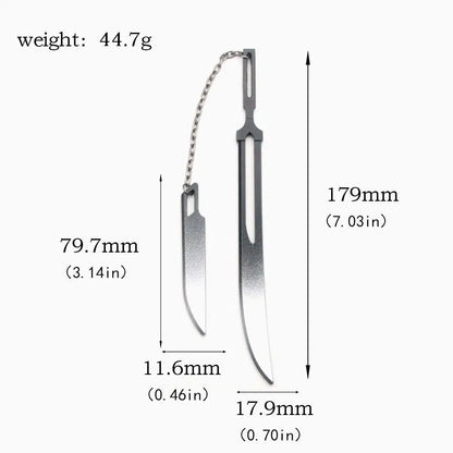 BLEACH: Thousand-Year Blood War Ichigo Zangetsu Keychain – Anime Sword Pendant Keyring