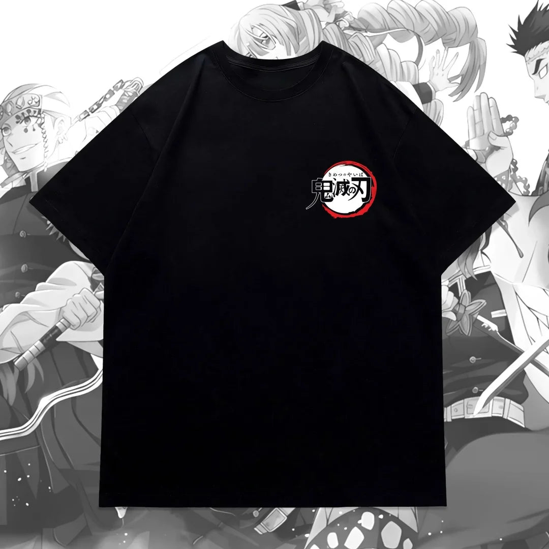 Demon Slayer Doma Anime T-Shirt – Oversized Black Graphic Streetwear Tee 2026
